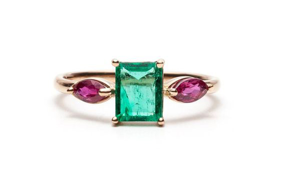 Emerald & Ruby - diamond alternatives