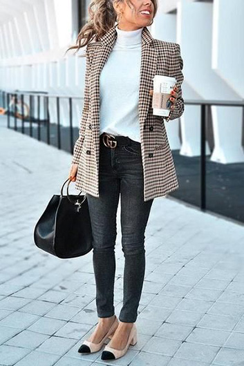 Fashinable Denims - skinny jeans and turtle neck top